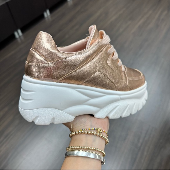 Rose gold metallic chunky sneaker - Picture 5 of 6